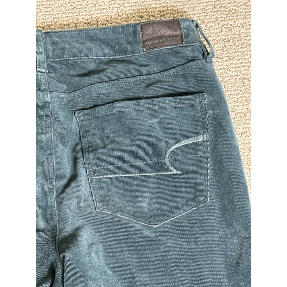 American Eagle Hi-Rise Jegging Women's 6 Long Super Stretch Dark Green - Picture 4 of 9